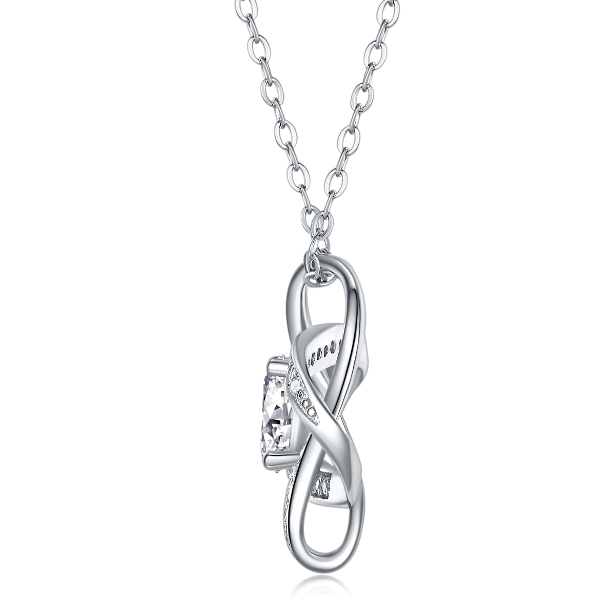1Reciprocating - A Fashionable And Luxurious Diamond Jewelry Pendant Set With 1-carat Moissanite S925 Sterling Silver And Platinum Plating