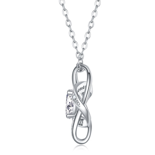 1Reciprocating - A Fashionable And Luxurious Diamond Jewelry Pendant Set With 1-carat Moissanite S925 Sterling Silver And Platinum Plating