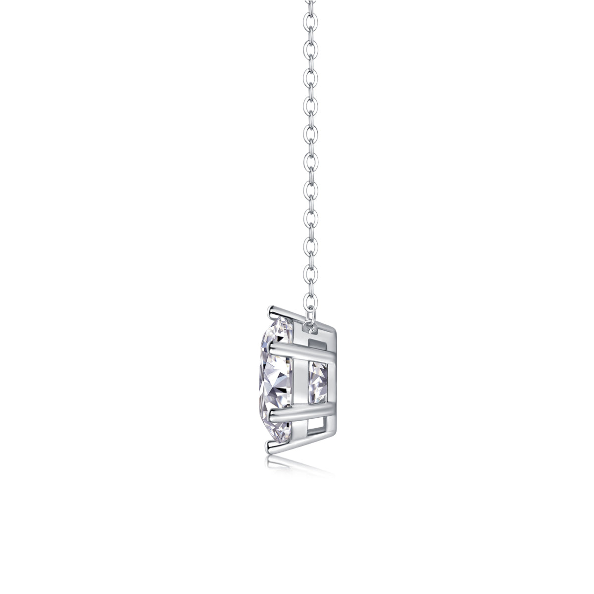 1Afternoon Rose - A Fashionable And Luxurious Diamond Jewelry Pendant Set With 1-carat, 2-carat And 3-carat Moissanite S925 Sterling Silver And Platinum Plating