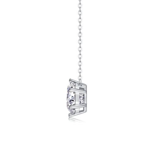 1Afternoon Rose - A Fashionable And Luxurious Diamond Jewelry Pendant Set With 1-carat, 2-carat And 3-carat Moissanite S925 Sterling Silver And Platinum Plating