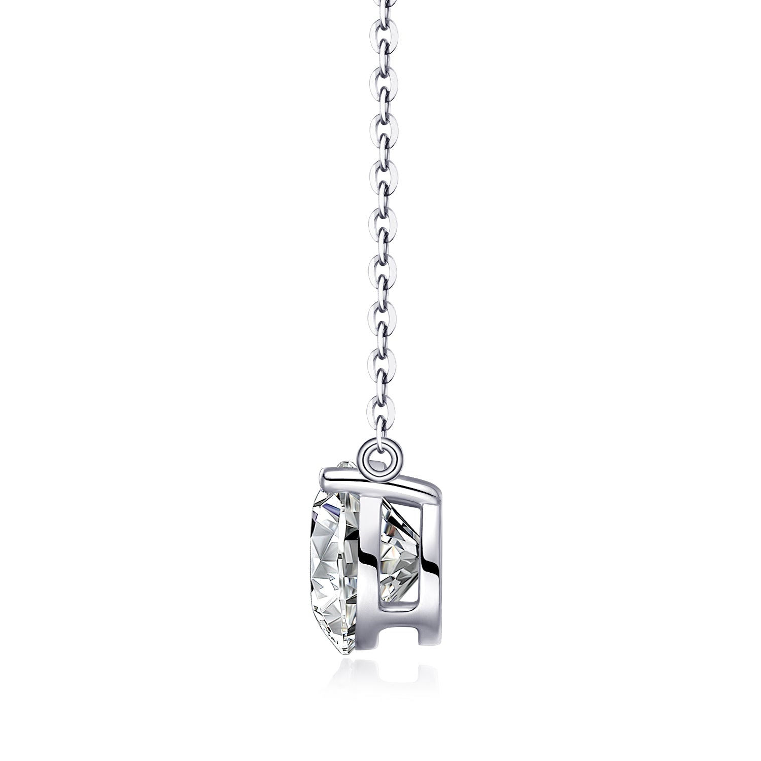 1Love Of Time - A Fashionable And Luxurious Diamond Jewelry Piece Set With 2-carat Moissan Diamond S925 Sterling Silver And Platinum-plated Pendant